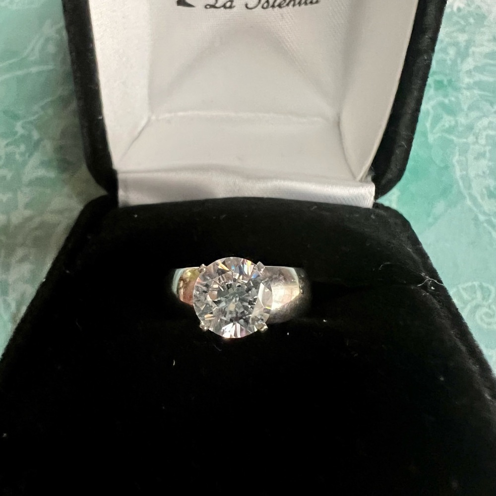 Sterling silver and CZ ring size 5
